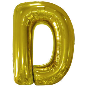 Letterballon D Goud XL 86cm