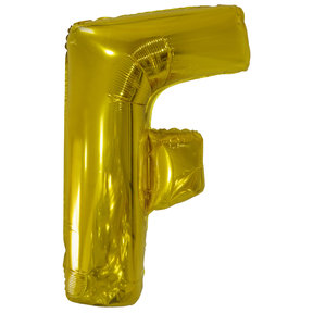 Letterballon F Goud XL 86cm