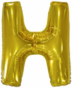 Letterballon H Goud XL 86cm
