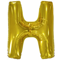Letterballon H Goud XL 86cm