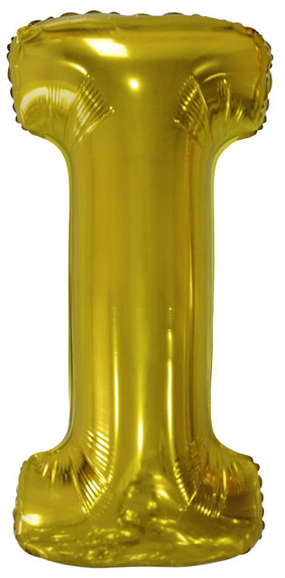 Letterballon I Goud XL 86cm