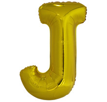 Letterballon J Goud XL 86cm