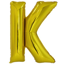 Letterballon K Goud XL 86cm