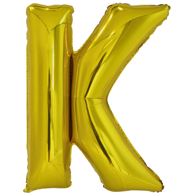 Letterballon K Goud XL 86cm