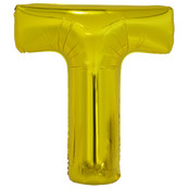 Letterballon T Goud XL 86cm