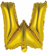 Letterballon W Goud XL 86cm
