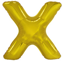 Letterballon X Goud XL 86cm