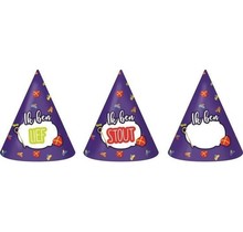 Hoedjes Sinterklaas Papier Paars One-size 6 Stuks