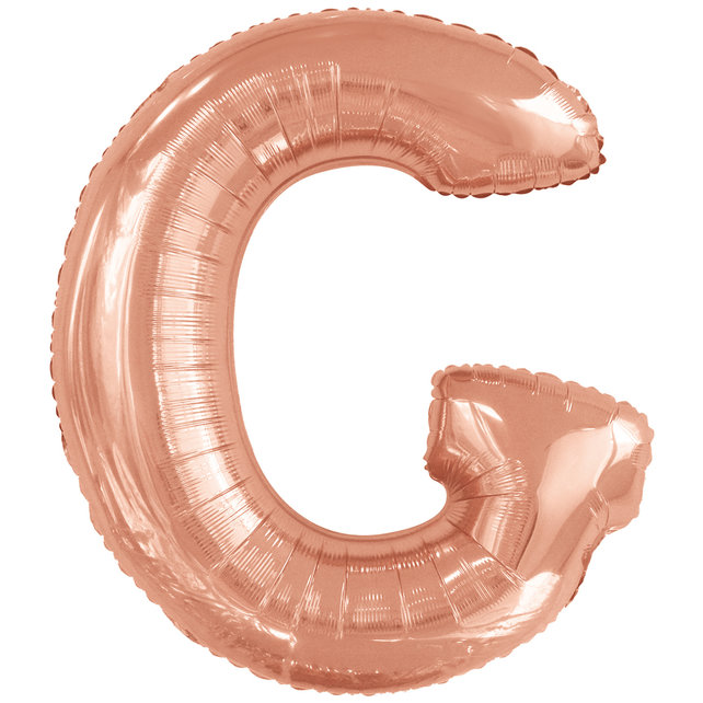 Letterballon G Rose Goud XL 86cm Letterballon G Rose Goud XL 86cm