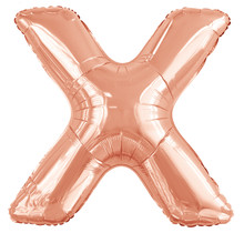 Letterballon X Rose Goud XL 86cm