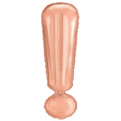 Letterballon uitroepteken Rose Goud XL 86cm