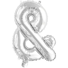 Letterballon &teken Zilver XL 86cm