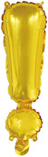 Letterballon uitroepteken Goud XL 86cm Letterballon uitroepteken Goud XL 86cm