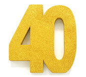 Tafeldecoratie glitter goud cijfer 40