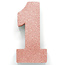 Globos Europe Tafeldecoratie glitter rosé goud cijfer 1 Globos Europe Tafeldecoratie glitter rosé goud cijfer 1