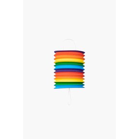 Papieren lampion diameter 16cm regenboog