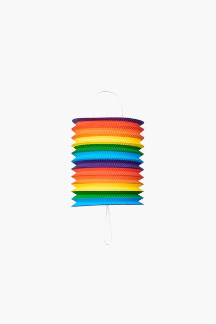Papieren lampion diameter 16cm regenboog