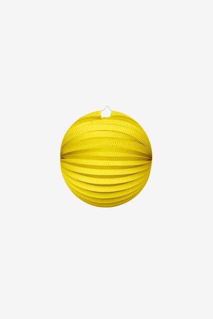 Papieren lampion rond 25cm geel Papieren lampion rond 25cm geel