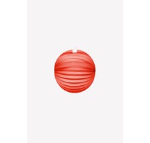 Papieren lampion rond 25cm rood