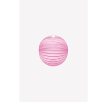 Papieren lampion rond 25cm baby roze