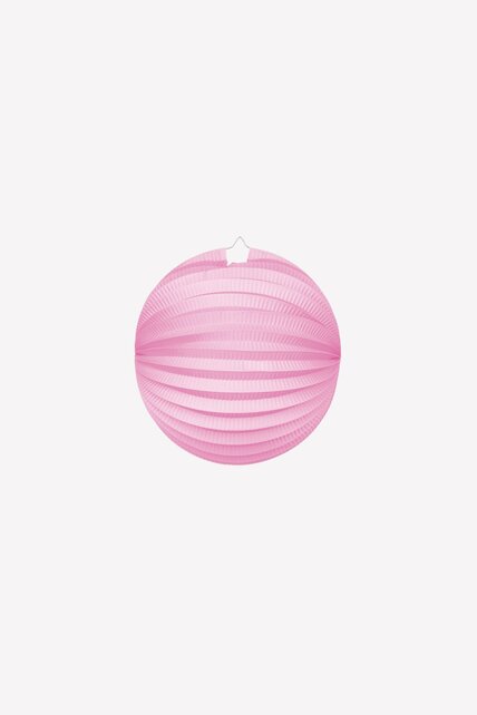 Papieren lampion rond 25cm baby roze