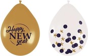 Ballonnen mix set "Happy New Year" 30cm, 6st