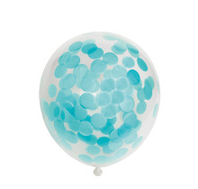 Ballonnen Confetti Licht Blauw - 6 stuks - 30cm