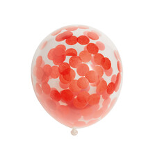 Ballonnen Confetti Rood - 6 stuks - 30cm