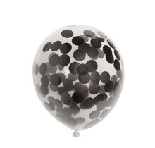 Ballonnen Confetti Zwart - 6 stuks - 30cm