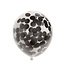 We Fiesta Ballonnen Confetti Zwart - 6 stuks - 30cm