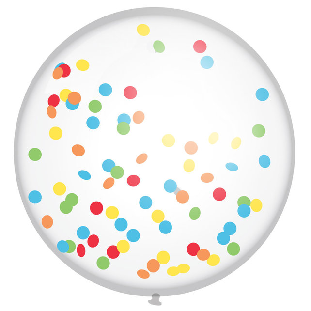 XL Confettiballon "Over the Rainbow" 60cm
