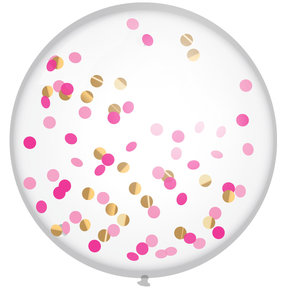 XL Confettiballon "Princess Pink" 60cm
