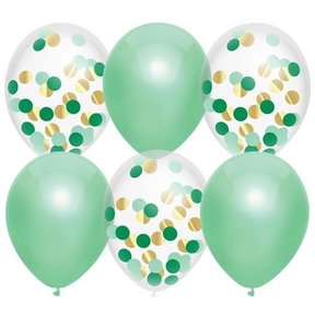 Ballonnen mix Lovely Mint 30cm 6st