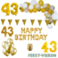 Feest-vieren 43 jaar Verjaardag Versiering Pakket Goud XL