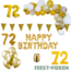 Feest-vieren 72 jaar Verjaardag Versiering Pakket Goud XL
