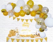 Ballon decoratie kit Goud 4 meter