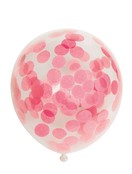 Ballonnen Confetti Licht Roze - 6 stuks - 30cm