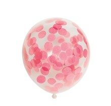 Ballonnen Confetti Licht Roze - 6 stuks - 30cm