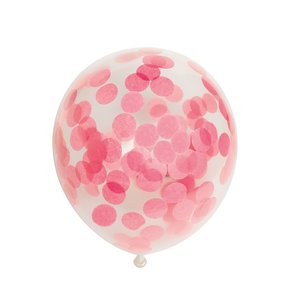 Ballonnen Confetti Licht Roze - 6 stuks - 30cm