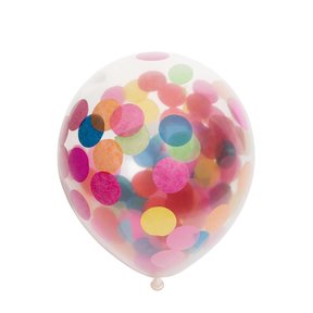 Ballonnen Confetti Kleuren Mix - 6 stuks - 30cm
