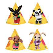 8 papieren Feesthoedjes 16cm