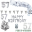 Feest-vieren 57 jaar Verjaardag Versiering Pakket Zilver XL
