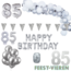 Feest-vieren 85 jaar Verjaardag Versiering Pakket Zilver XL