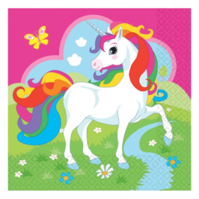 papieren unicorn servetten 20 stuks
