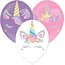 Amscan Ballonnen Eenhoorn met decoratie Stickers 35,5 Cm Latex 3 Stuks