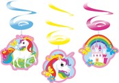 Unicorn Swirl decoraties 6 stuks