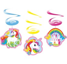 Unicorn Swirl decoraties 6 stuks