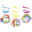 Amscan Unicorn Swirl decoraties 6 stuks