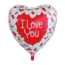 We Fiesta Folieballon I Love You Hart 92 Cm Rood/Wit