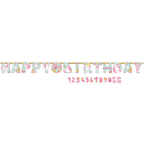 Happy Birthday slinger Magical Unicorn XL 320x25cm